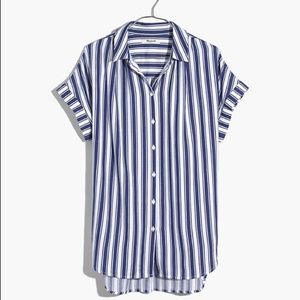 Madewell Central Shirt in Shea Stripe /OXFORD BLUE